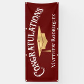 Gefeliciteerd met het moderne eenvoudige rode Afst Spandoek (Verticaal)