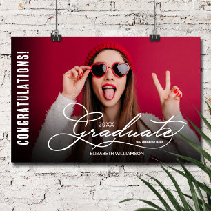 Gefeliciteerd met het moderne fotofeest Afstuderen Poster