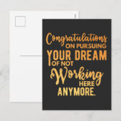 Gefeliciteerd met het najagen van je droom feestdagenkaart (Voorkant / Achterkant)