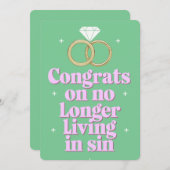 Gefeliciteerd met het niet meer leven in Sin Funny Feestdagenkaart (Voorkant / Achterkant)