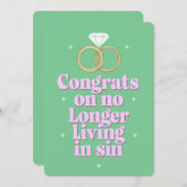 Gefeliciteerd met het niet meer leven in Sin Funny Kaart (Voorkant / Achterkant)