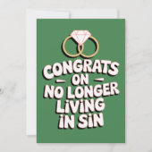 Gefeliciteerd met het niet meer leven in Sin Funny Kaart (Voorkant)