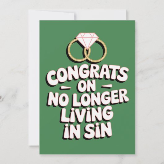 Gefeliciteerd met het niet meer leven in Sin Funny Kaart (Voorkant)