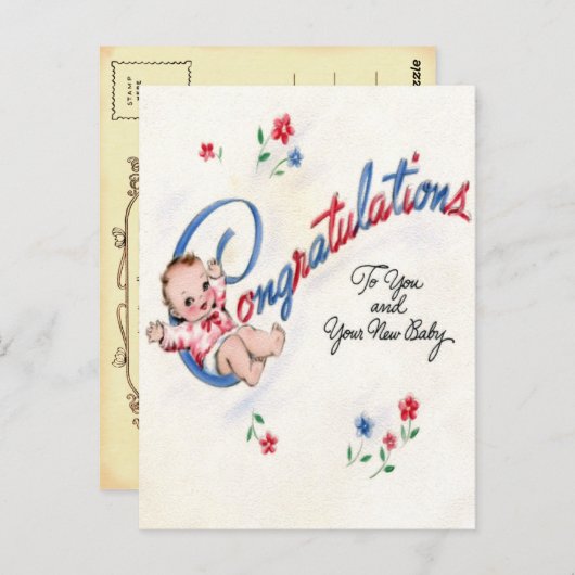 Gefeliciteerd met het nieuwe Briefkaart (Voorkant / Achterkant)