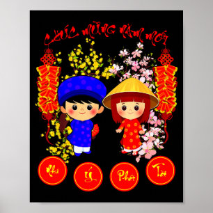 Gefeliciteerd met het nieuwe jaar 2026 Vietnamese  Poster