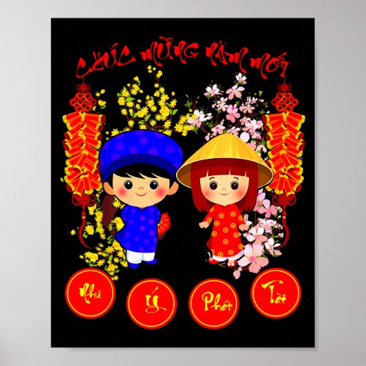 Gefeliciteerd met het nieuwe jaar 2026 Vietnamese Poster (Voorkant)