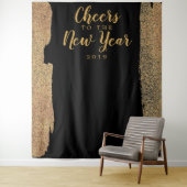 Gefeliciteerd met het Nieuwe Jaar Achtergrond Wandkleed (In situ)