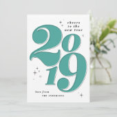 Gefeliciteerd met het nieuwe jaar vet 2019 meerder feestdagenkaart (Staand voorkant)