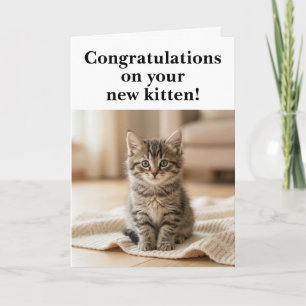 Gefeliciteerd met het Nieuwe Kitten Hartelijk Sent Kaart