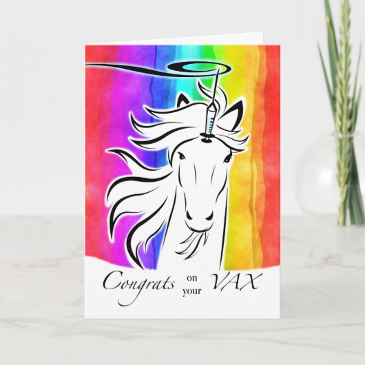 Gefeliciteerd met het ontvangen van COVID 19-vacci Kaart (Voorkant)