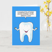 Gefeliciteerd met het ontvangen van een witte tand kaart (Gele Bloem)