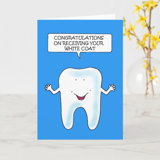 Gefeliciteerd met het ontvangen van een witte tand kaart (Gele Bloem)