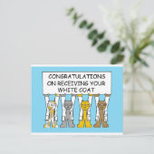 Gefeliciteerd met het ontvangen van je witte jas briefkaart (Staand voorkant)