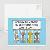 Gefeliciteerd met het ontvangen van je witte jas briefkaart (Voorkant / Achterkant)