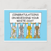 Gefeliciteerd met het ontvangen van je witte jas briefkaart (Voorkant)