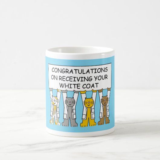 Gefeliciteerd met het ontvangen van je witte jat koffiemok (Center)
