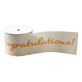 Gefeliciteerd met het Oranje Casual script Grosgrain Lint (Spoel)