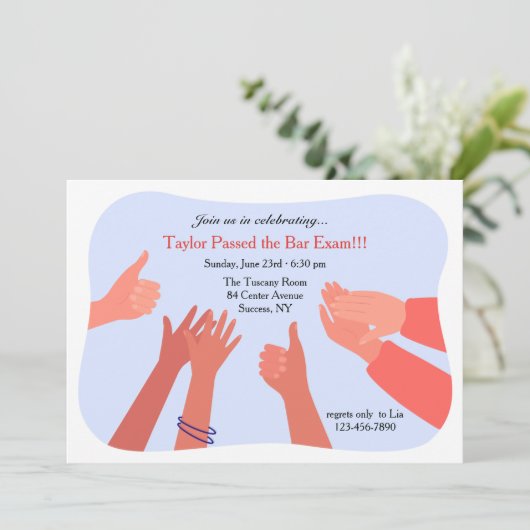 Gefeliciteerd met het overgaan van de Uitnodiging (Staand voorkant)