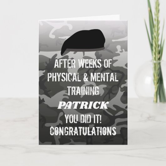 Gefeliciteerd met het passeren van de parade kaart (Voorkant)