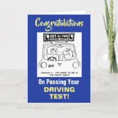 Gefeliciteerd met het passeren van de rijtest kaart (Voorkant)