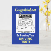 Gefeliciteerd met het passeren van de rijtest kaart (Gele Bloem)