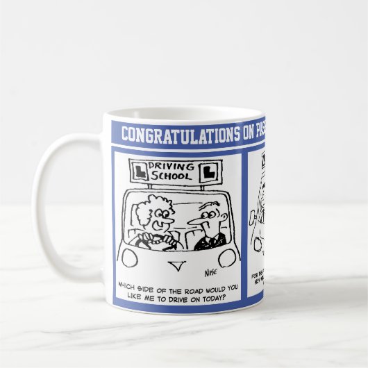 Gefeliciteerd met het passeren van Driving Test 3 Koffiemok (Links)