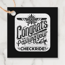 Gefeliciteerd met het passeren van je checklist! bedankjes labels