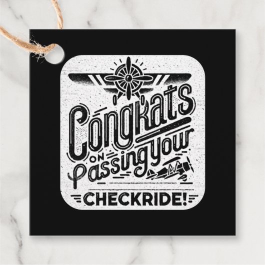 Gefeliciteerd met het passeren van je checklist! bedankjes labels (Voorkant)