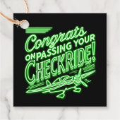 Gefeliciteerd met het passeren van je checklist! bedankjes labels (Voorkant)