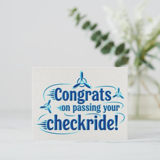 Gefeliciteerd met het passeren van je checklist! briefkaart (Staand voorkant)