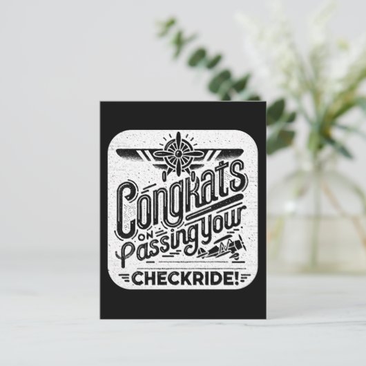 Gefeliciteerd met het passeren van je checklist! briefkaart (Staand voorkant)