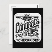 Gefeliciteerd met het passeren van je checklist! briefkaart (Voorkant / Achterkant)