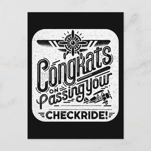 Gefeliciteerd met het passeren van je checklist! briefkaart (Voorkant)