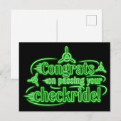 Gefeliciteerd met het passeren van je checklist! briefkaart (Voorkant / Achterkant)