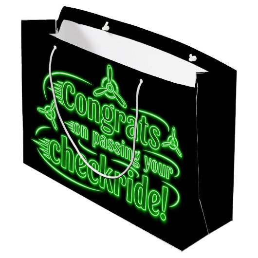 Gefeliciteerd met het passeren van je checklist! groot cadeauzakje (Achterkant Gekanteld)