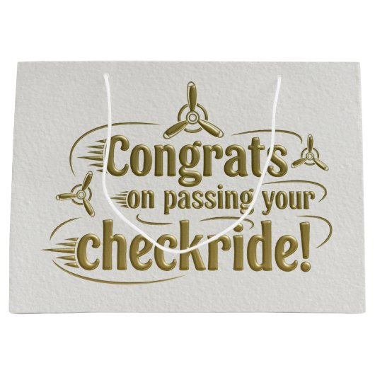 Gefeliciteerd met het passeren van je checklist! groot cadeauzakje (Voorkant)