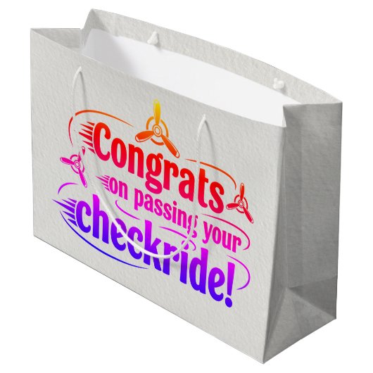 Gefeliciteerd met het passeren van je checklist! groot cadeauzakje (Achterkant Gekanteld)