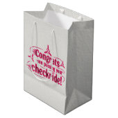 Gefeliciteerd met het passeren van je checklist! medium cadeauzakje (Voorkant Gekanteld)