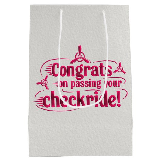 Gefeliciteerd met het passeren van je checklist! medium cadeauzakje (Achterkant)