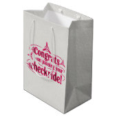 Gefeliciteerd met het passeren van je checklist! medium cadeauzakje (Achterkant Gekanteld)