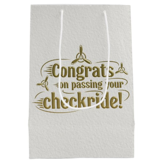 Gefeliciteerd met het passeren van je checklist! medium cadeauzakje (Achterkant)