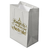 Gefeliciteerd met het passeren van je checklist! medium cadeauzakje (Achterkant Gekanteld)