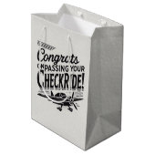 Gefeliciteerd met het passeren van je checklist! medium cadeauzakje (Achterkant Gekanteld)