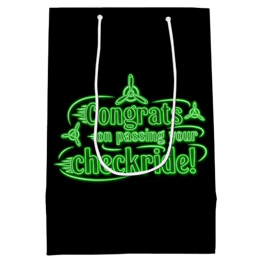 Gefeliciteerd met het passeren van je checklist! medium cadeauzakje (Achterkant)