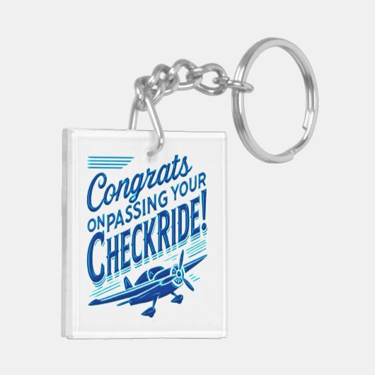 Gefeliciteerd met het passeren van je checklist! sleutelhanger (Achterkant Links)