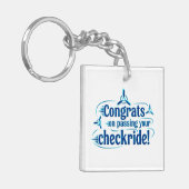 Gefeliciteerd met het passeren van je checklist! sleutelhanger (Voorkant Links)
