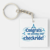 Gefeliciteerd met het passeren van je checklist! sleutelhanger (Voorkant)