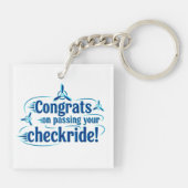 Gefeliciteerd met het passeren van je checklist! sleutelhanger (Achterkant)