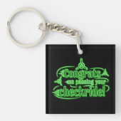 Gefeliciteerd met het passeren van je checklist! sleutelhanger (Voorkant)
