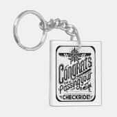 Gefeliciteerd met het passeren van je checklist! sleutelhanger (Voorkant Links)